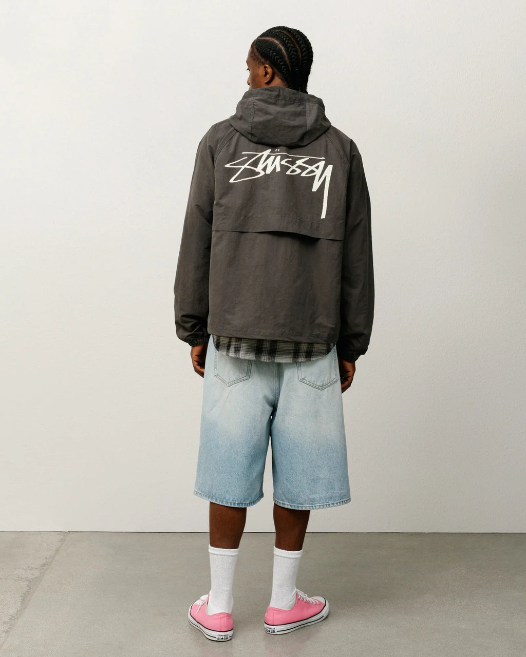 Stussy Beach Shell Wave Dye Jacket - "Black"