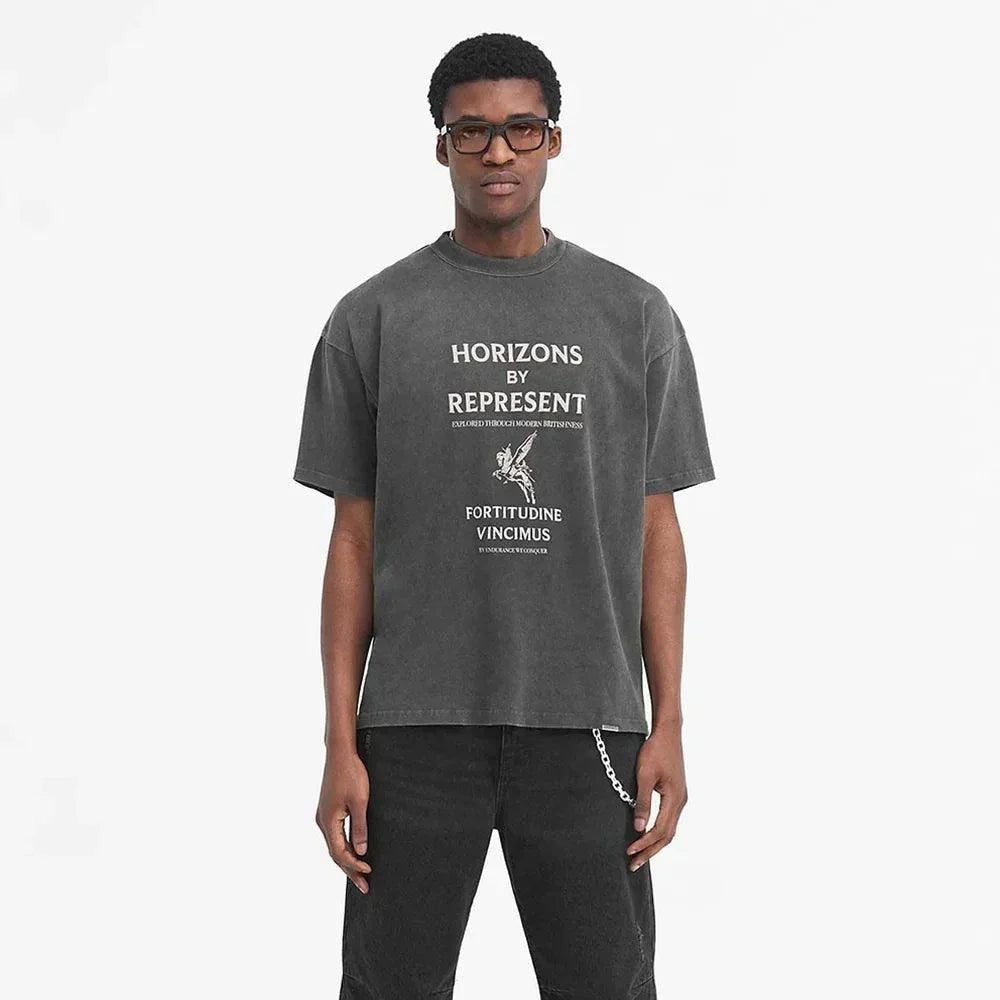 Represent Horizons T-Shirt - "Aged Black"
