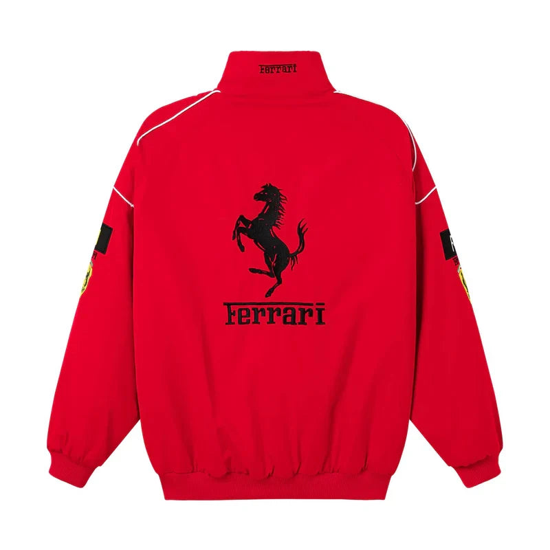 Ferrari F1 Retro Racing Jacket - "Red"