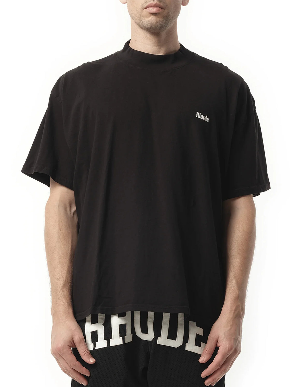Rhude Classique Mock Neck T-shirt - "Black"