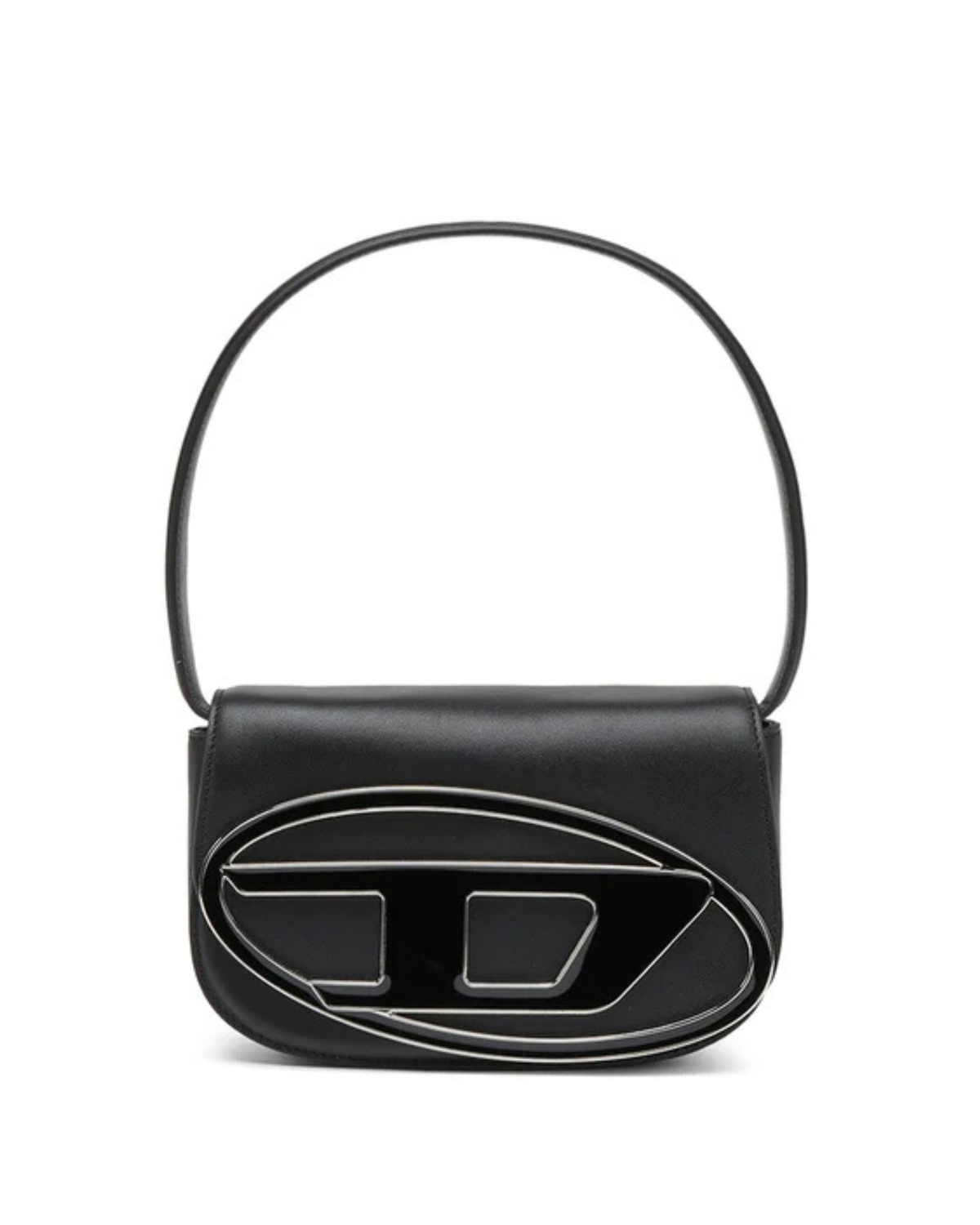 Diesel 1DR Leather Shoulder Bag - "Black"