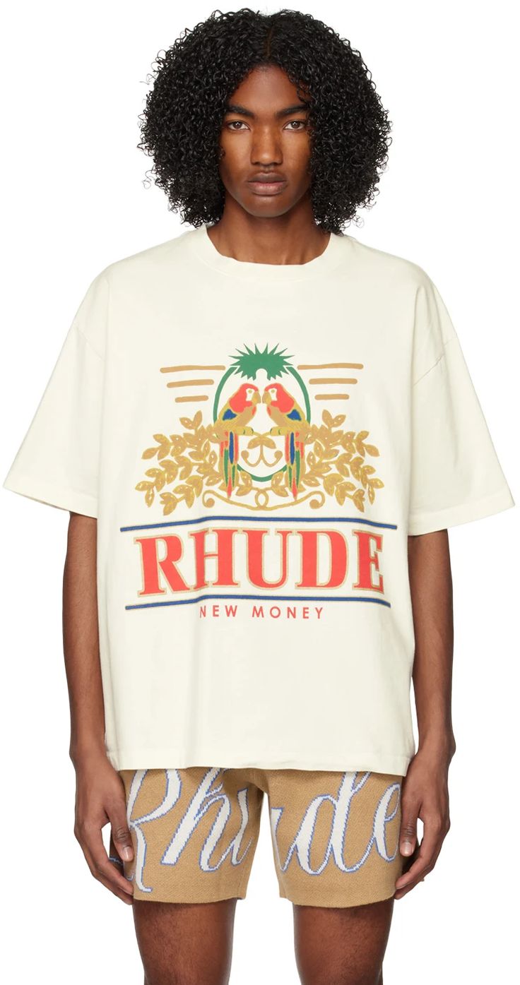 Rhude Parakeet Tee - "Vintage White"