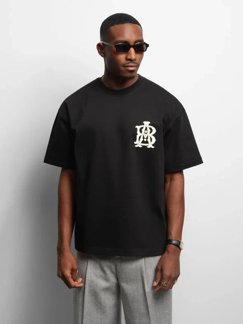 About:Blank Monogram T-shirt - "Black/White"