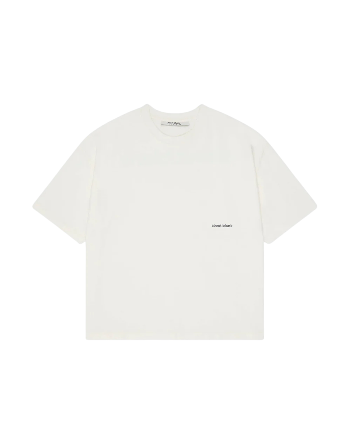About:Blank Box Jersey T-shirt - "Oat/Black"
