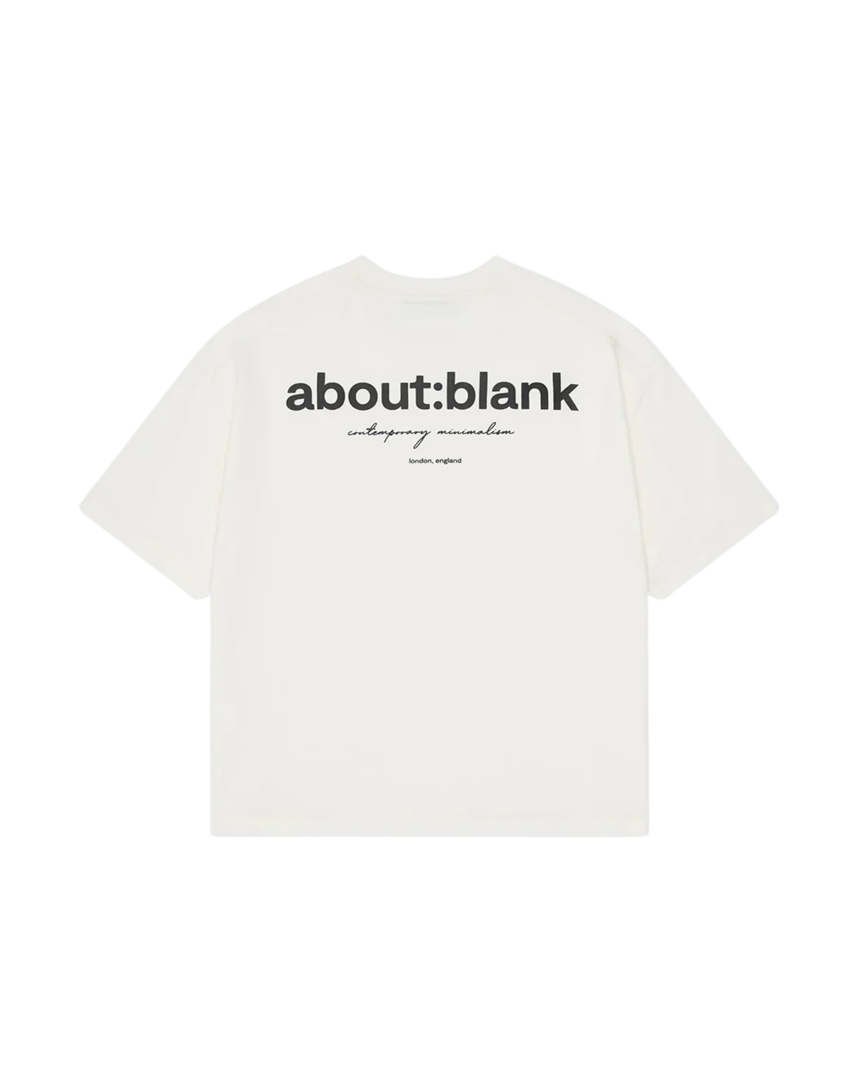 About:Blank Box Jersey T-shirt - "Oat/Black"