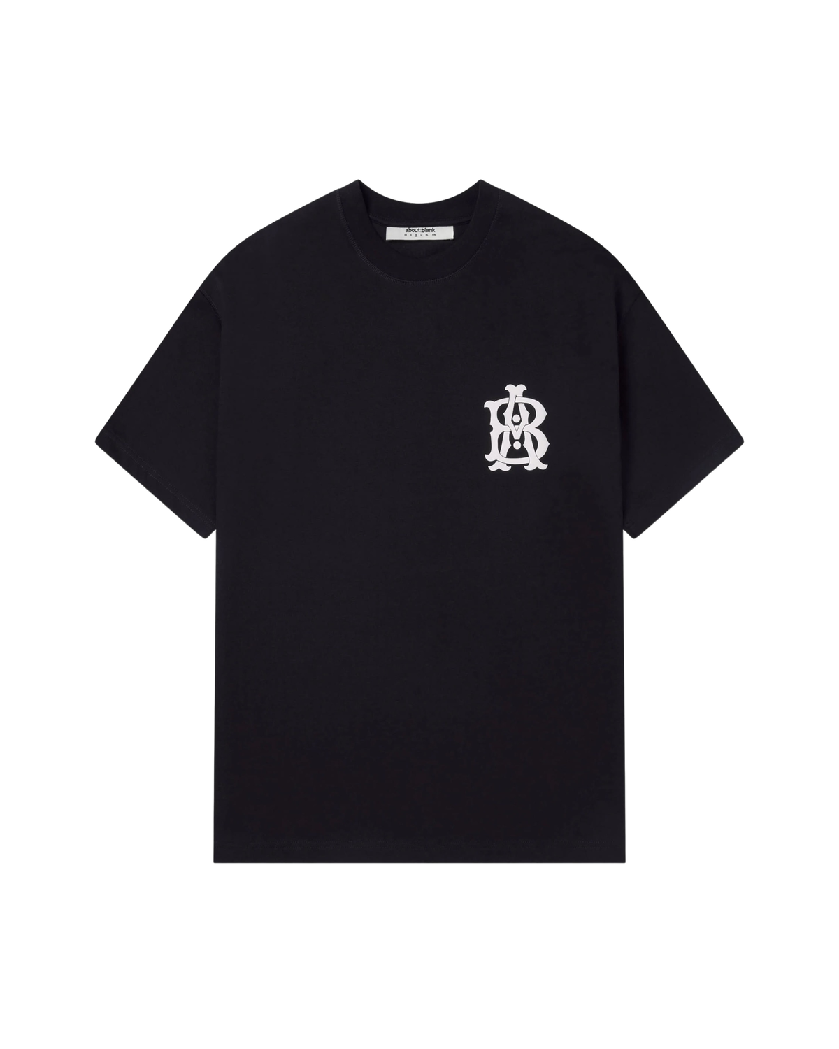 About:Blank Monogram T-shirt - "Black/White"