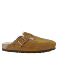 Birkenstock Boston Suede Leather Shearling Clogs - "Mink"