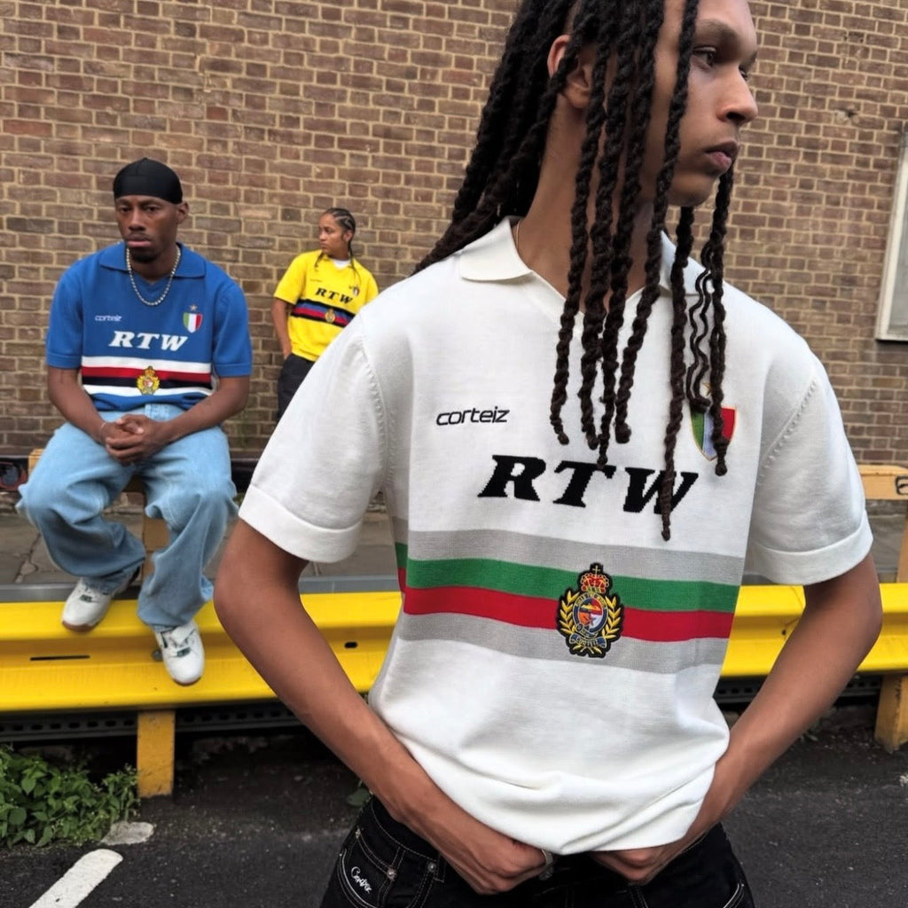 Corteiz Serie A Knit Jersey - "White"