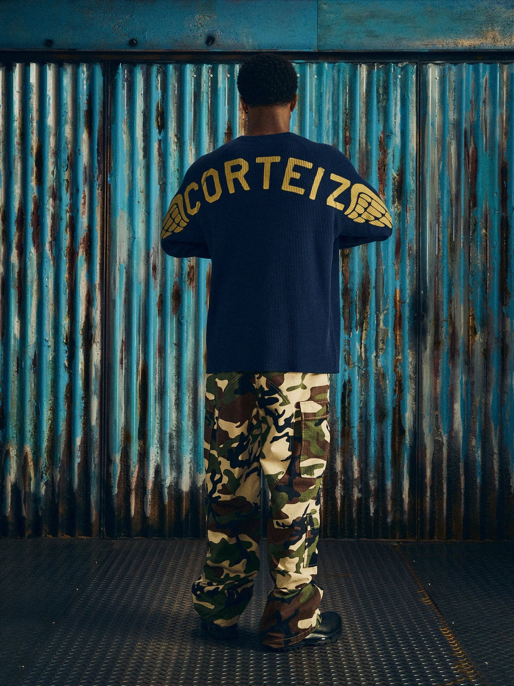 Corteiz Wings Waffle Thermal - "Navy"