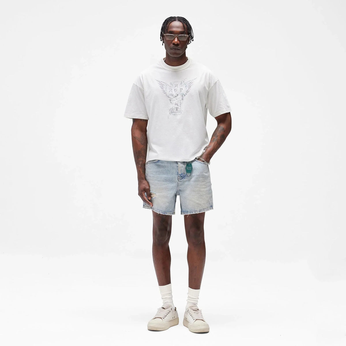 Represent Westside T-Shirt - "Flat White"