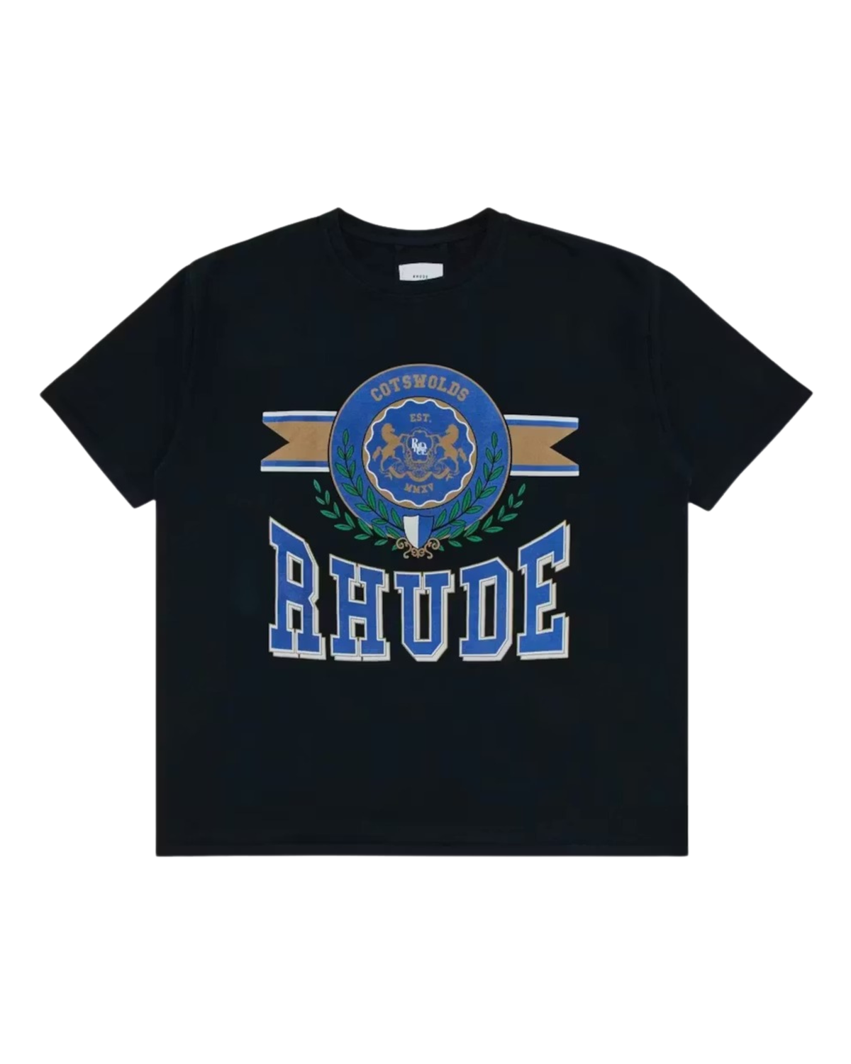 Rhude Cotswold Crest T-Shirt - "Vintage Black"