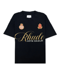 Rhude Script Crest Tee - "Vintage Black"