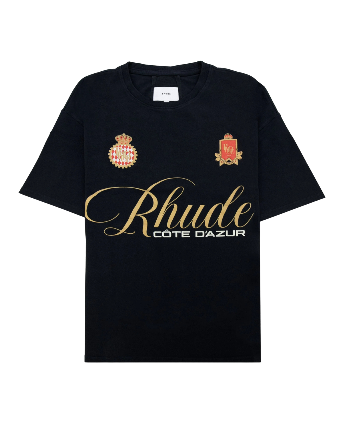 Rhude Script Crest Tee - "Vintage Black"