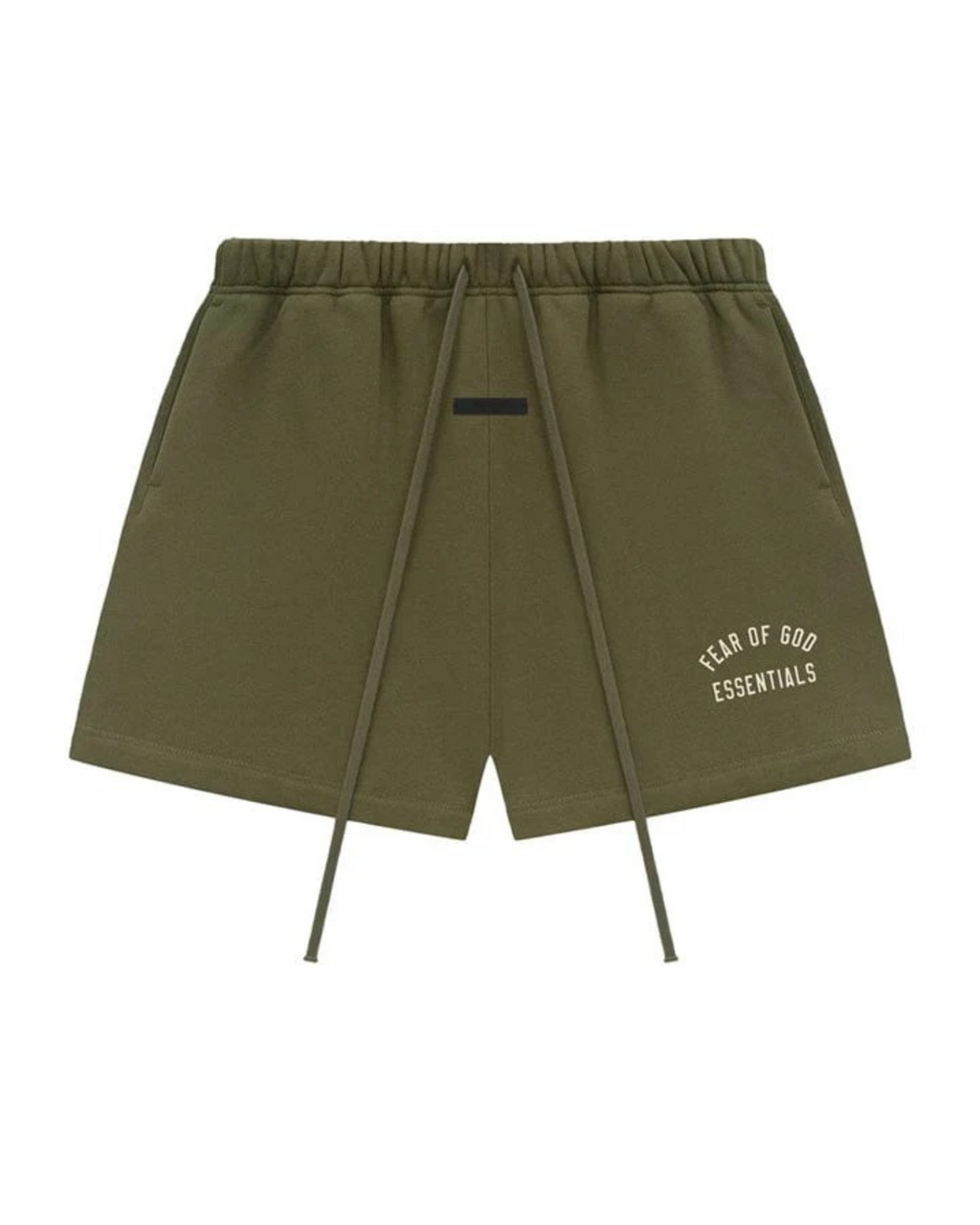 Fear of God Essentials Fleece Soccer Short - "Military"