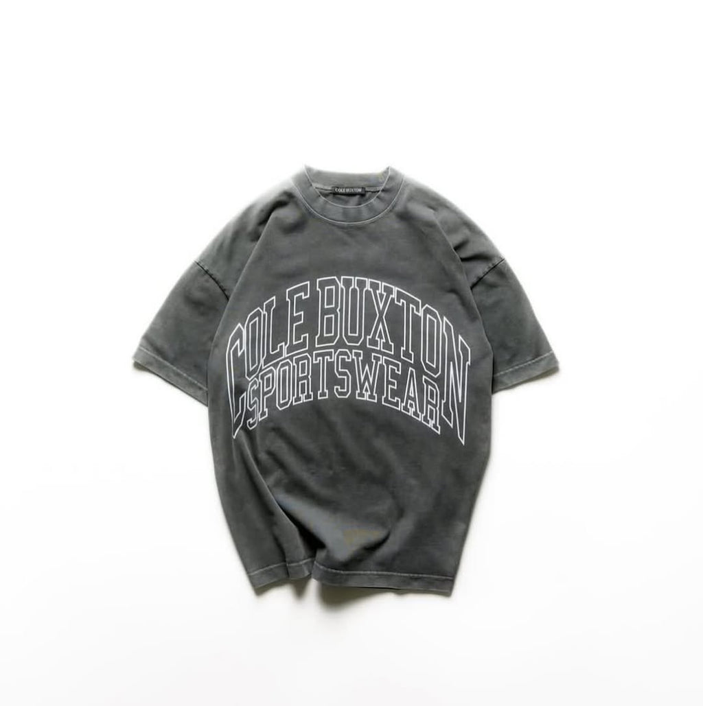Cole Buxton Sportswear Arc T-Shirt - "Washed Black"