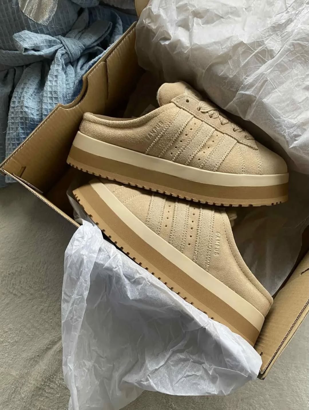 Campus 00s Winter Low Shoes - "Magic Beige/Gum"