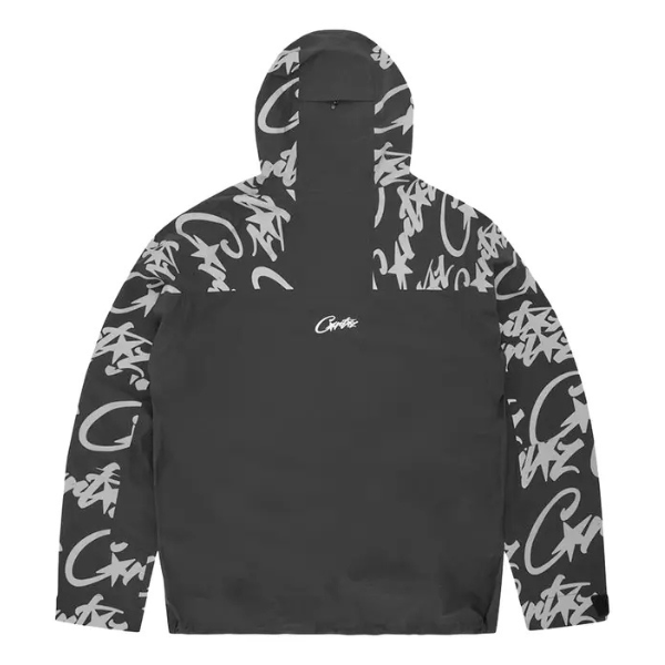 Corteiz Elitework Waterproof Shell Jacket - "Black"