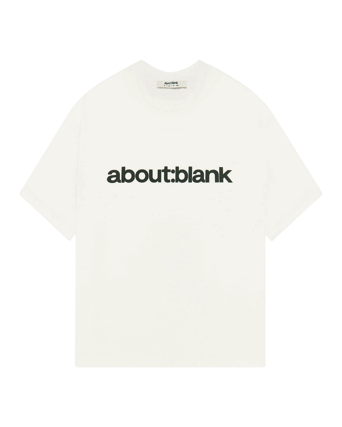 About:Blank Block Mock Neck T-Shirt - "Oat/Black"