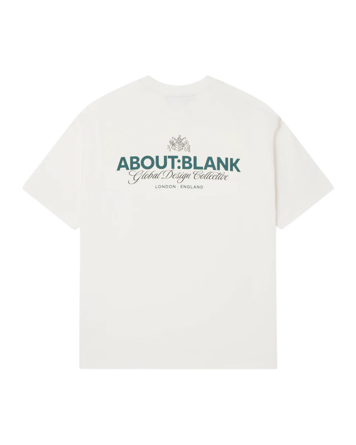 About:Blank Blazon T-shirt - "Oat/Epsom Green/Black"