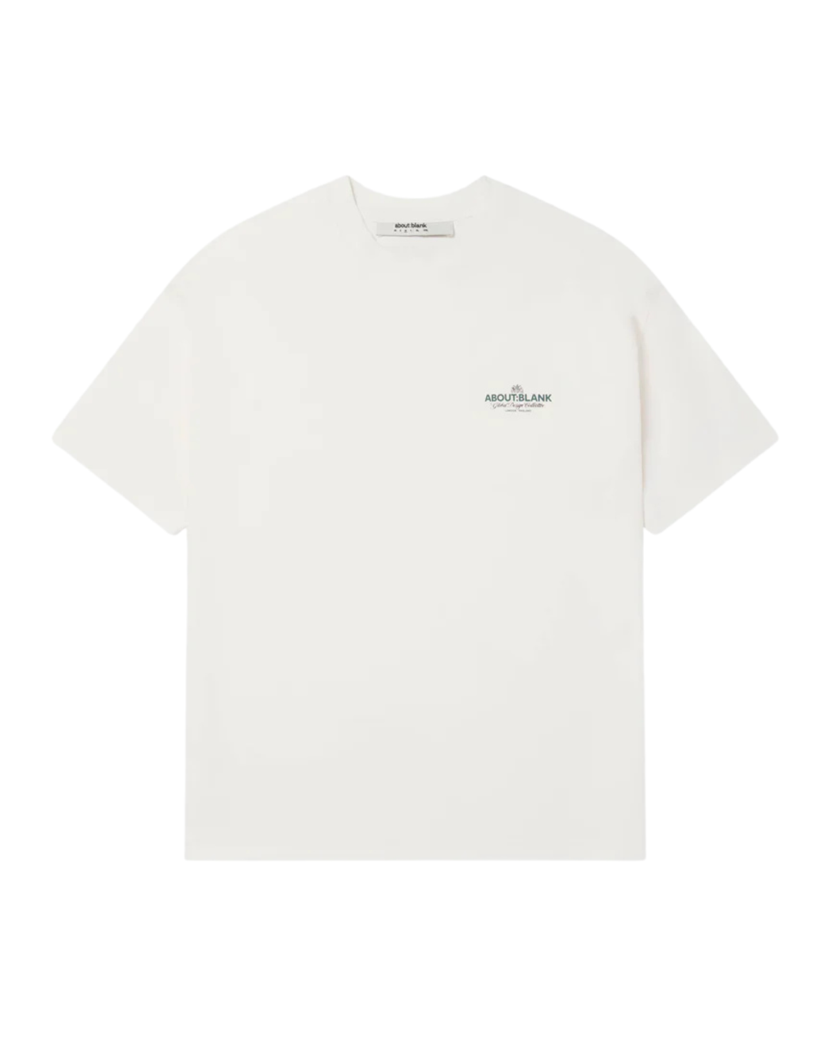 About:Blank Blazon T-shirt - "Oat/Epsom Green/Black"