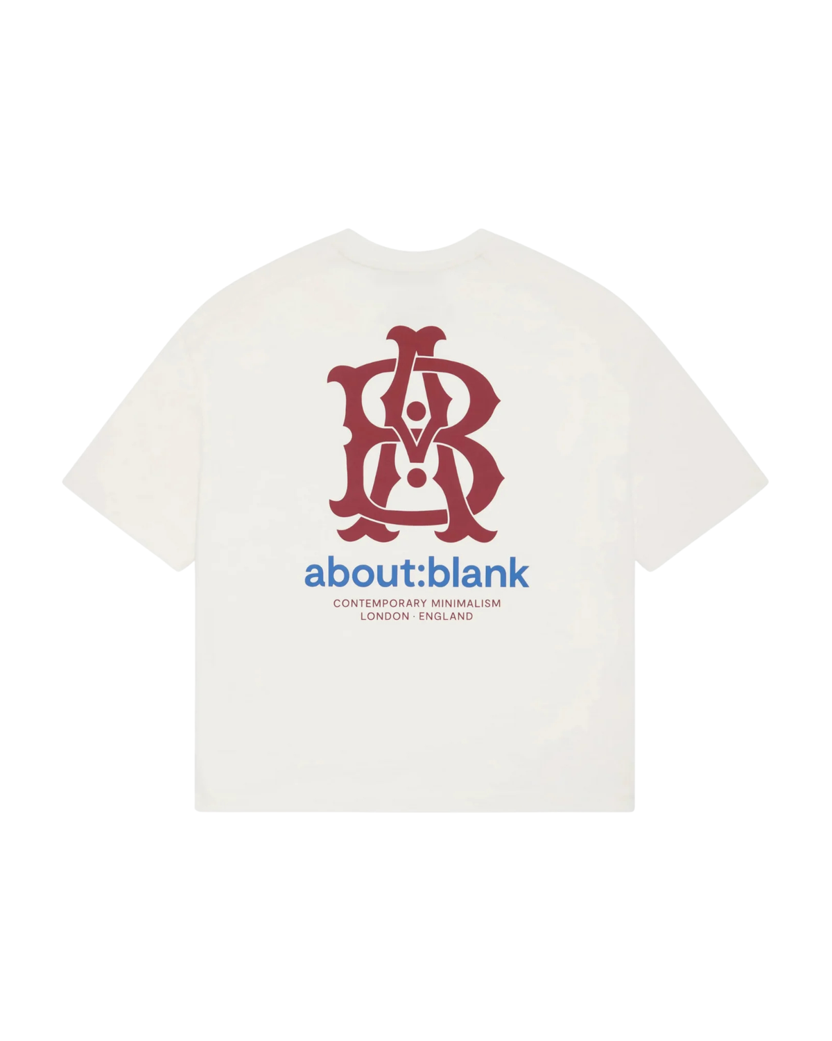 About:Blank Insignia T-Shirt - "Oat/Red/Black"
