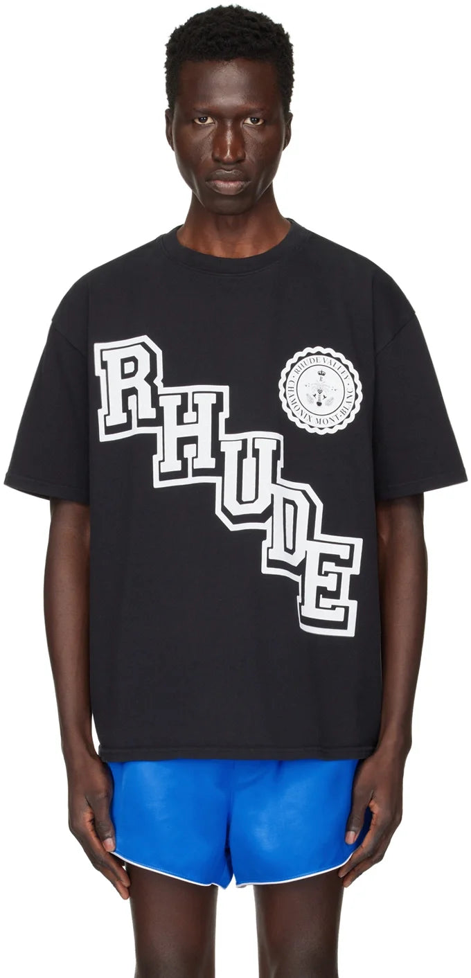 Rhude Collegiate T-Shirt - "Vintage Black"