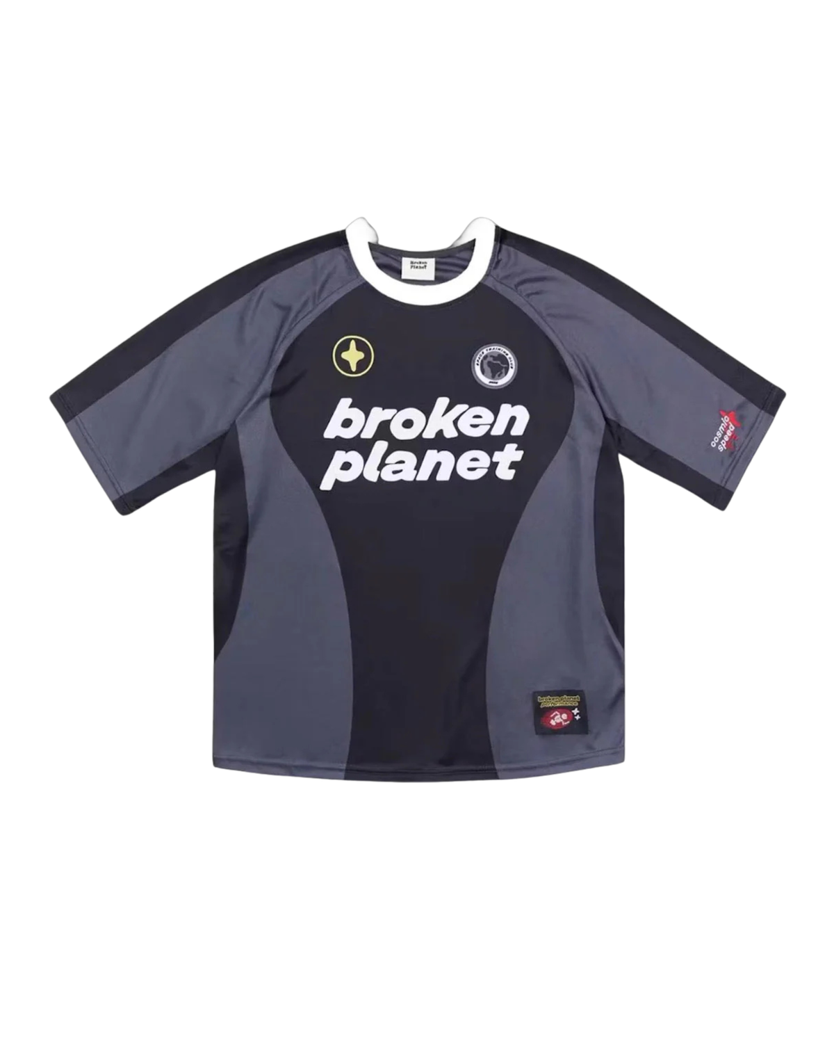 Broken Planet Football Jersey - "Black/Grey"