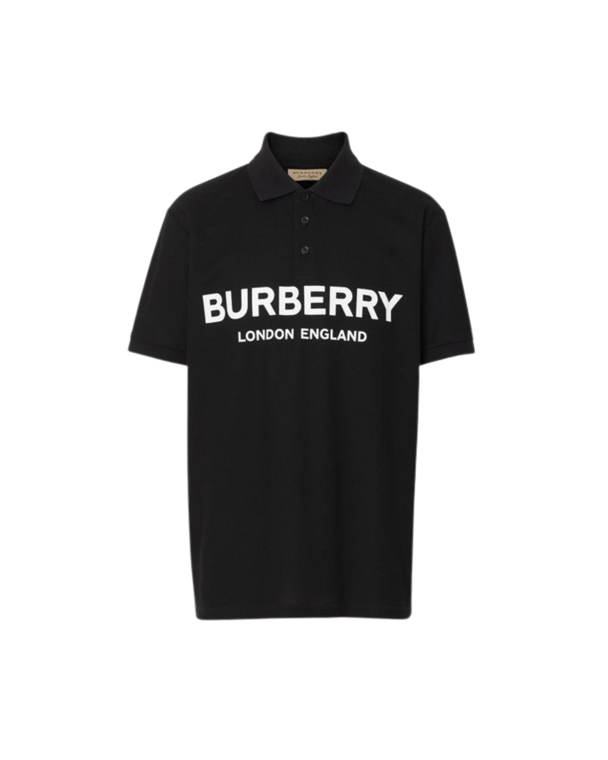 Burberry Logo Pique Polo Shirt - "Black"