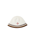 Casablanca Stripe Crochet Hat - "White/Brown"