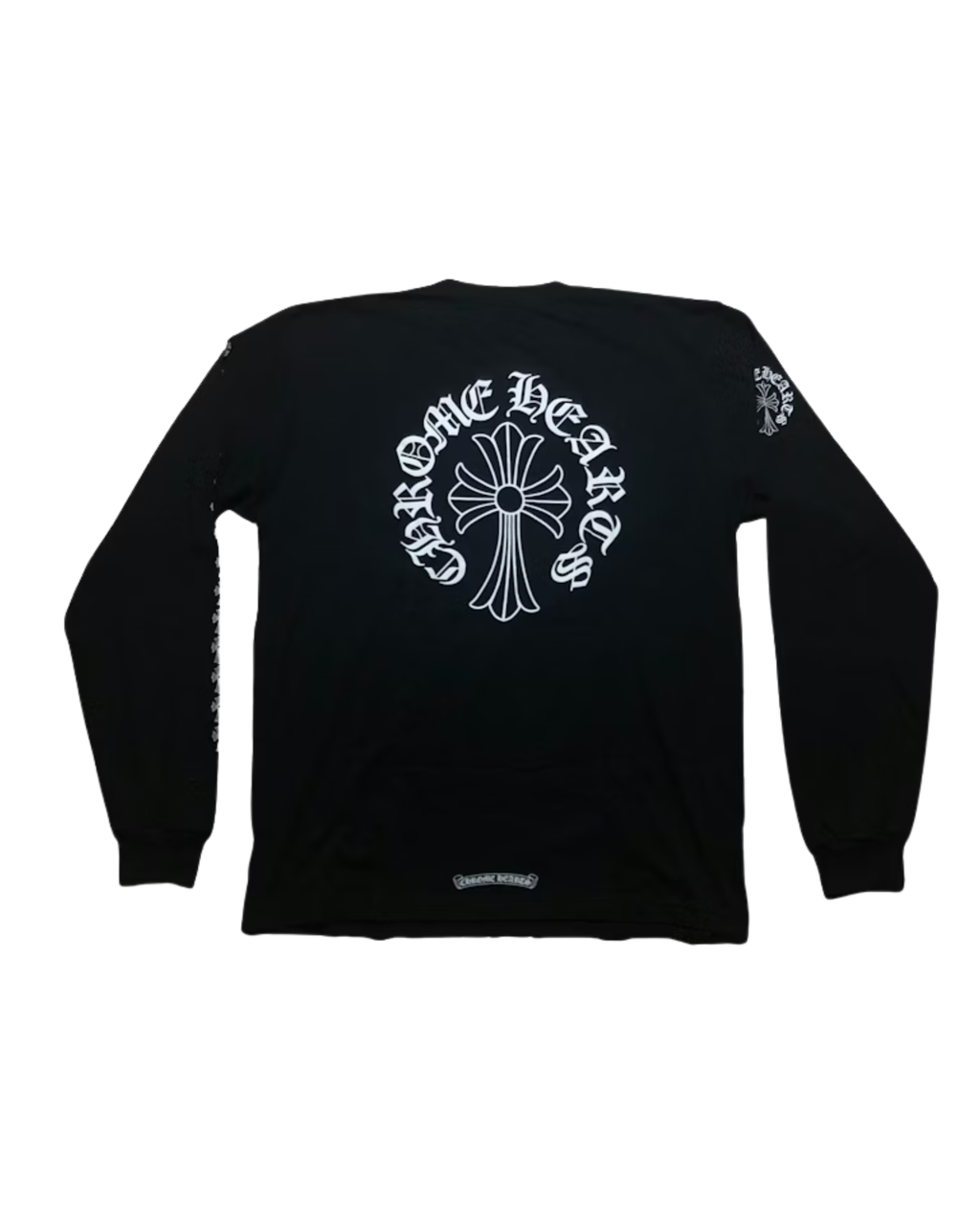 Chrome Hearts Neck Logo Cross Sleeve L/S T-shirt - "Black"