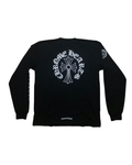 Chrome Hearts Neck Logo Cross Sleeve L/S T-shirt - "Black"