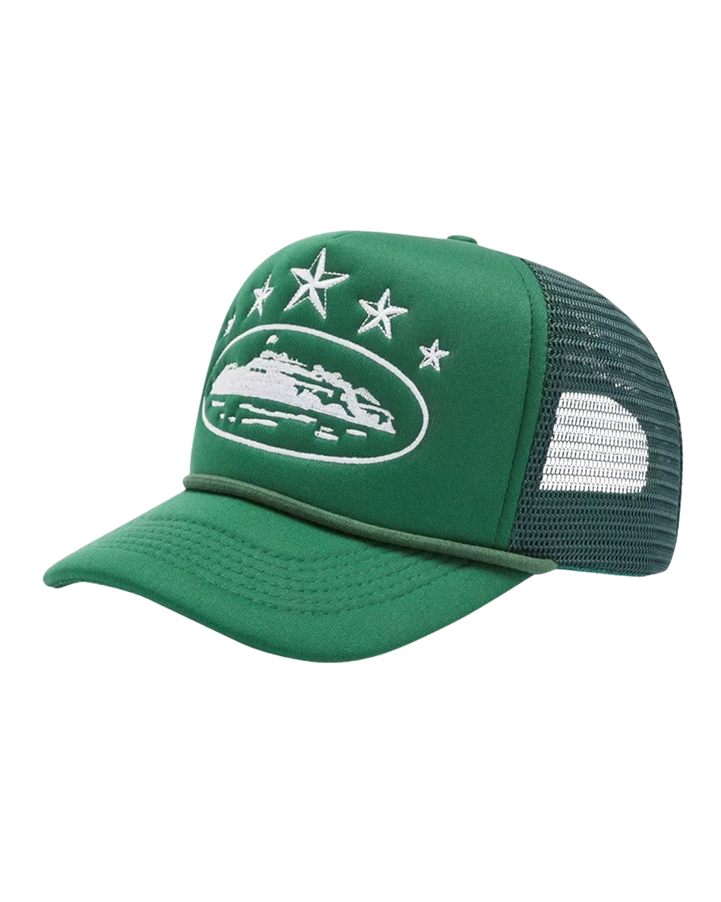 Corteiz 5 Starz Alcatraz Trucker Hat - "Green"
