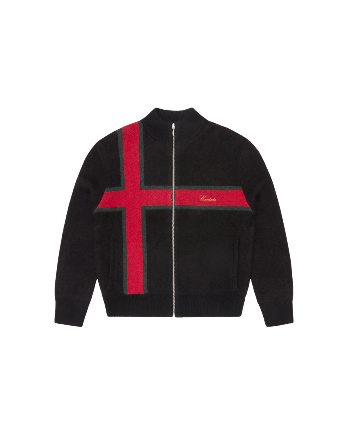 Corteiz Lux Knit Zip-Up - "Black"