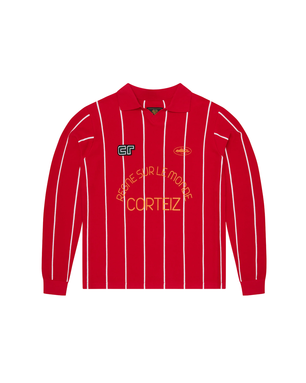Corteiz Monde Knit Long Sleeve Jersey - "Red"
