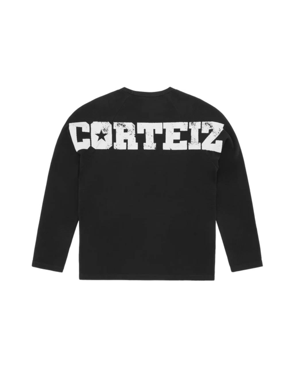 Corteiz Star Raglan Waffle Thermal -"Black"