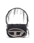 Diesel 1DR Canvas & Leather Shoulder Bag - "Black"