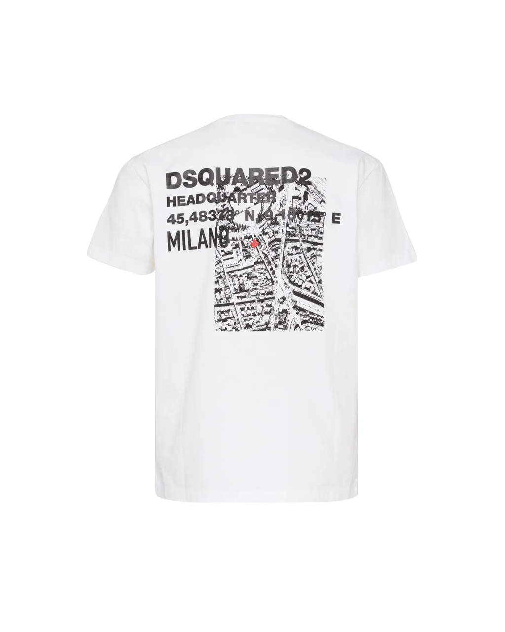 DSquared² Map Print T-shirt - "White"