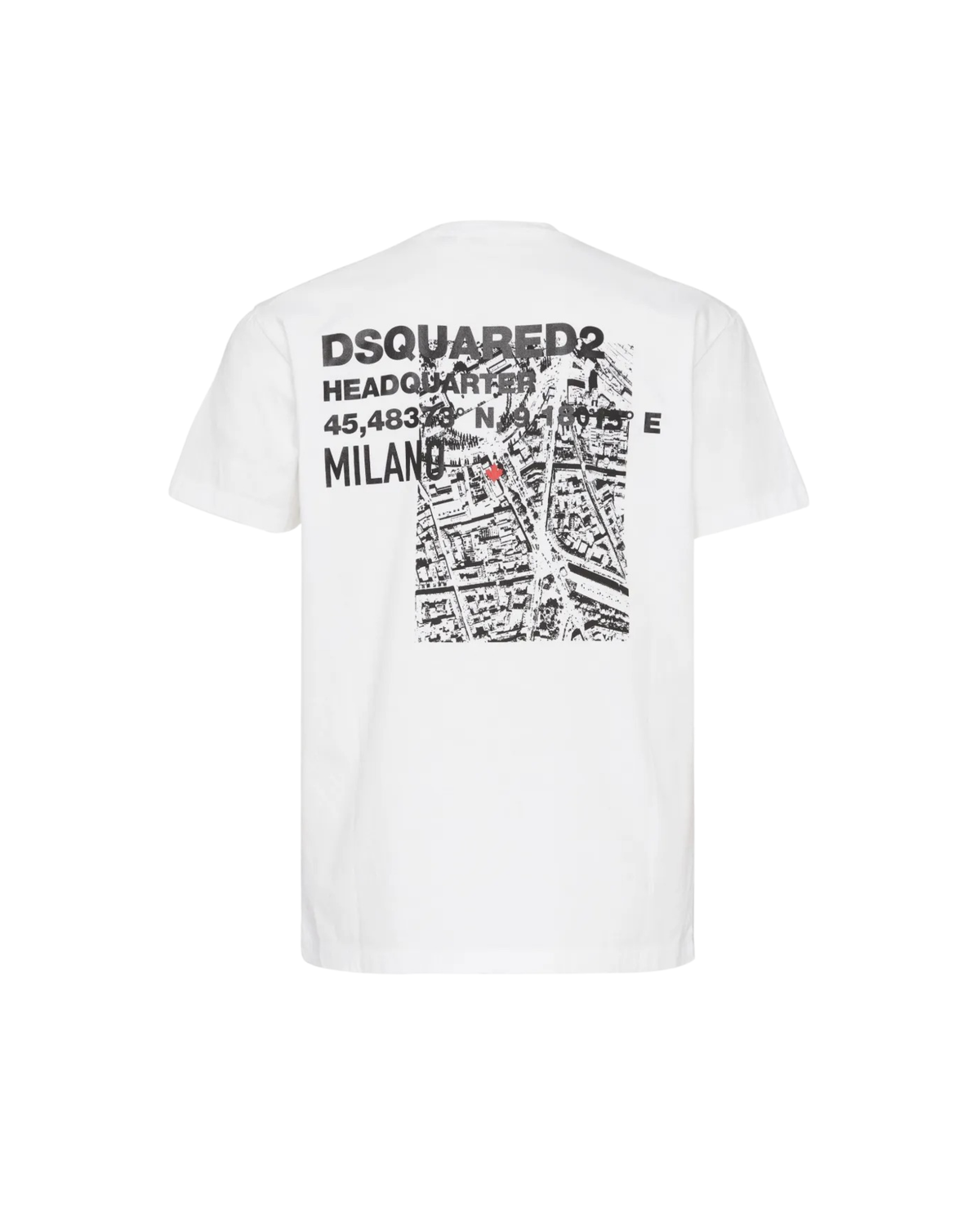 DSquared² Map Print T-shirt - "White"