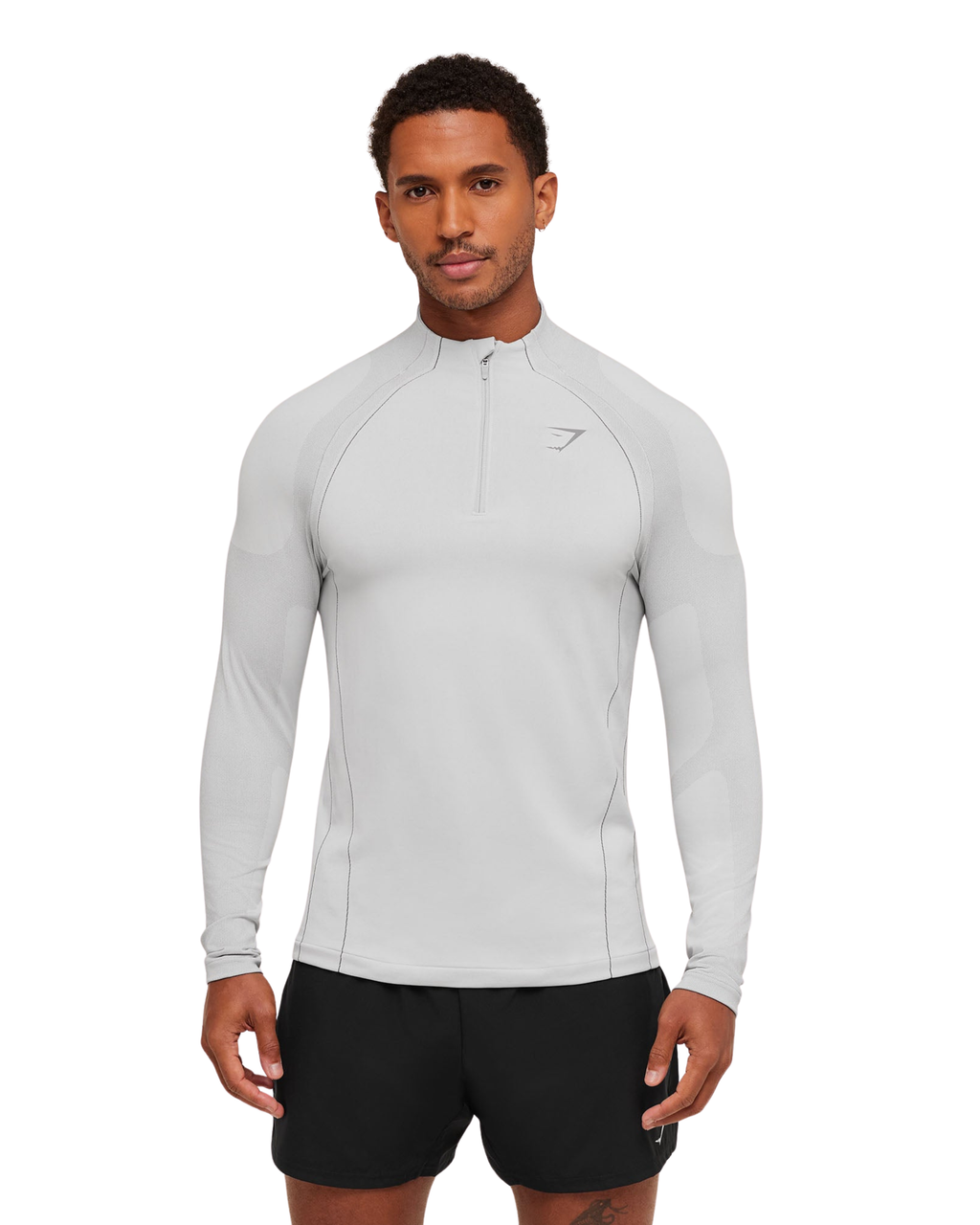 Gymshark Apex Seamless 1/4 Zip - "Light Grey"