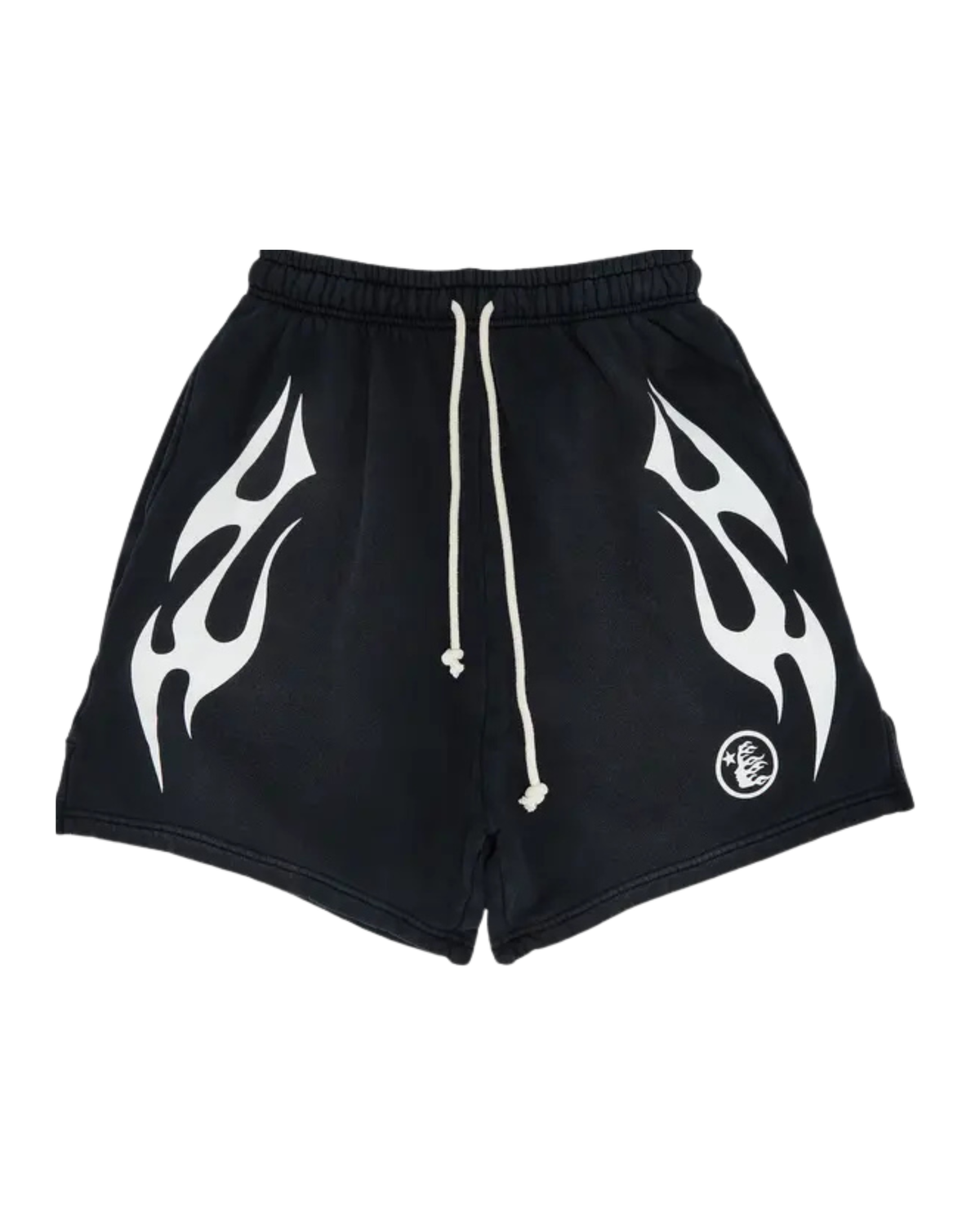 Hellstar Flame Shorts - "Black/White"