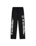 Hellstar Flame Vertical Logo Sweatpants - "Black"