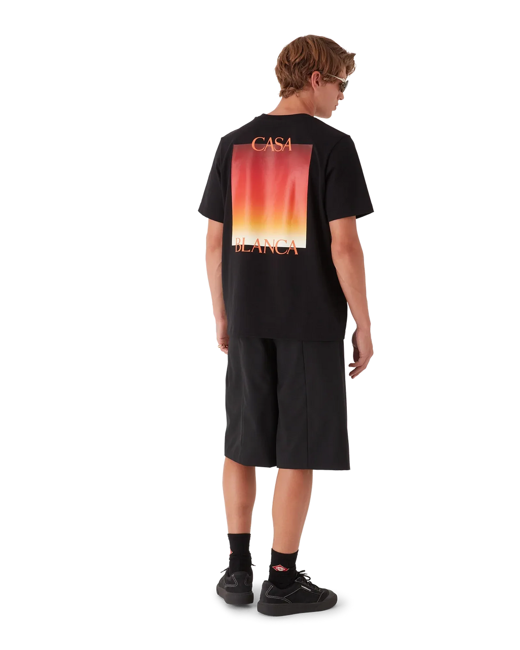 Casablanca Gradient Square Short Sleeve T‑Shirt - "Black"