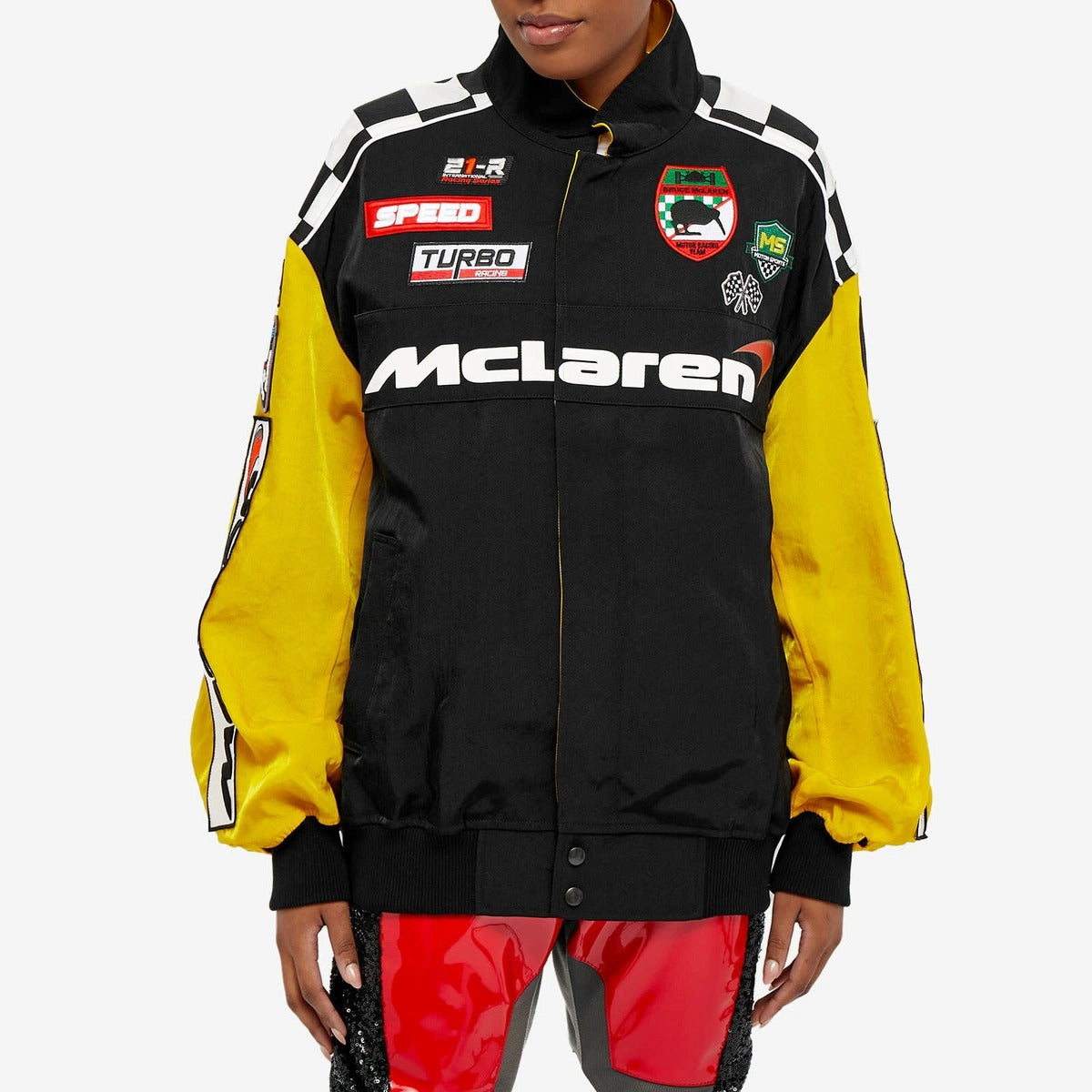 Mclaren Junya Watanabe Biker Jacket - "Black/Yellow"