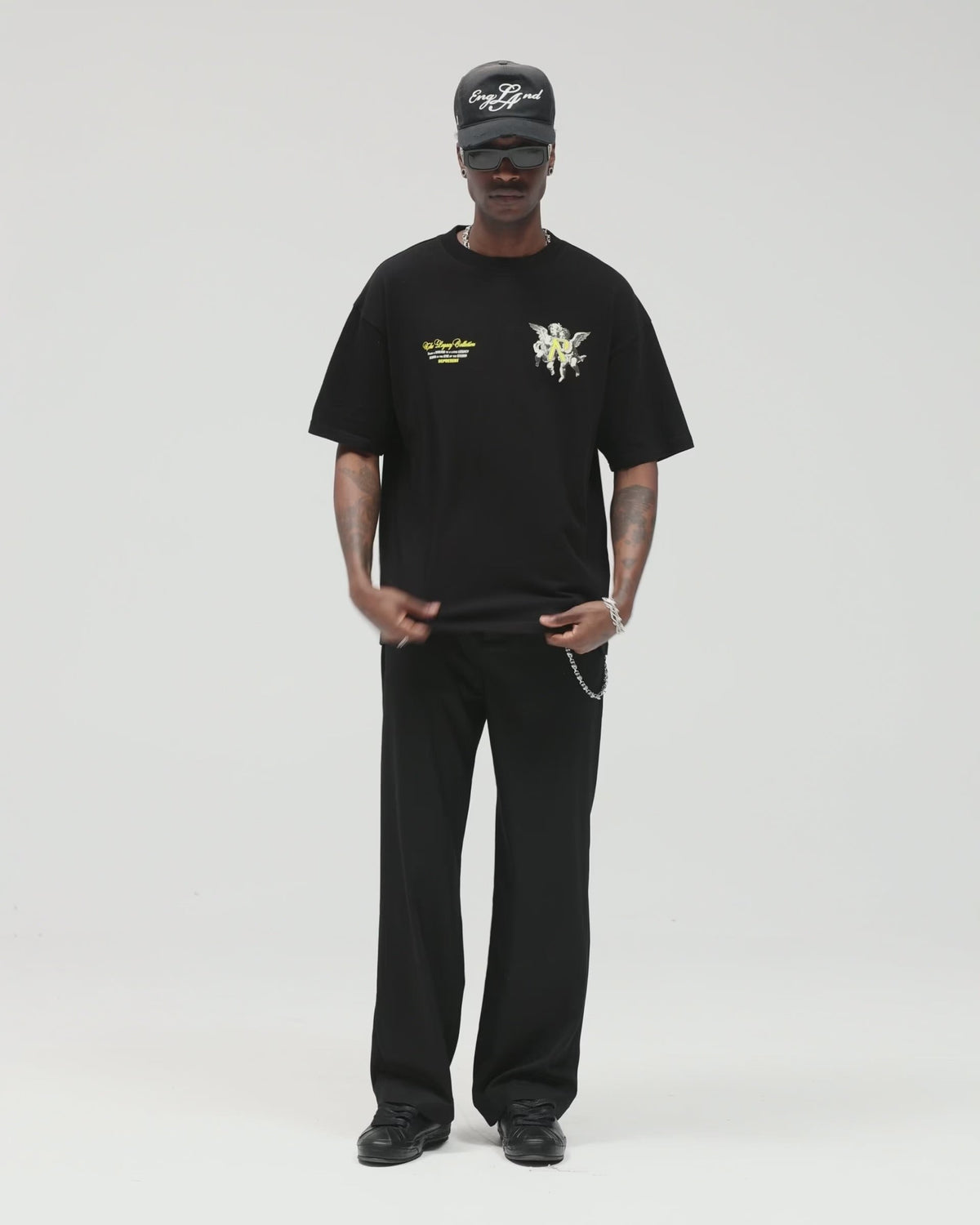 Represent Legacy Cherubs T-Shirt - "Jet Black"