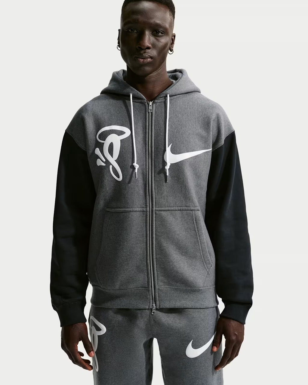 Nike x Syna World Swoosh Zip-Up Hoodie - "Charcoal"