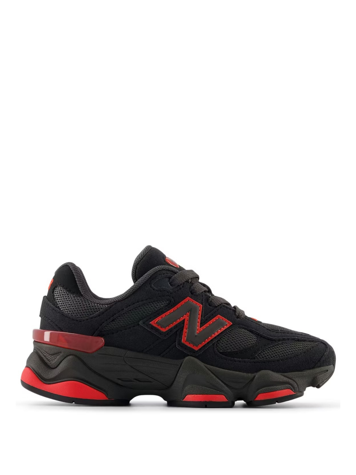 New Balance 9060 Lace - "Black Cement/True Red"