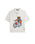 Polo Bear Cotton Polo Collar Jumper - "Deckwash White"