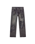 Purple Monceau Sequined Logo Jeans - "Black"