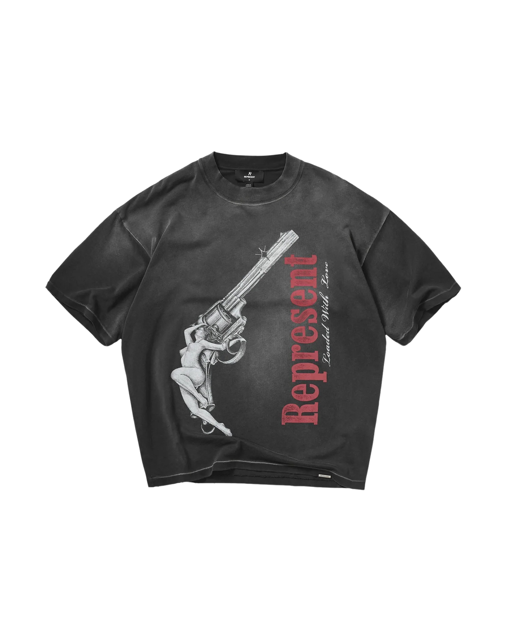 Represent Loaded With Love T-Shirt - "Stained Black"