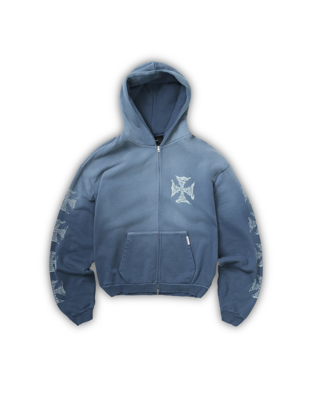 Represent MH Shrunken Zip Hoodie - "Vintage Navy"